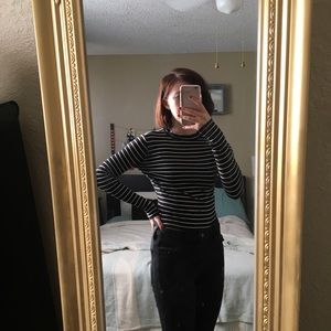 Lulu’s striped mock neck top